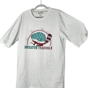 Duluth Trading Co White Short Sleeve Tee with Graphic